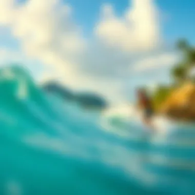 Surfing Paradise: Coastal Views Scenic coastal surf destination