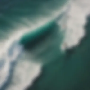 Aerial View of Surfers in Maui A breathtaking aerial view of surfers enjoying the waves in Maui