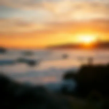 Sunset at Lisbon Surf Haven Beautiful sunset over a Lisbon surf spot