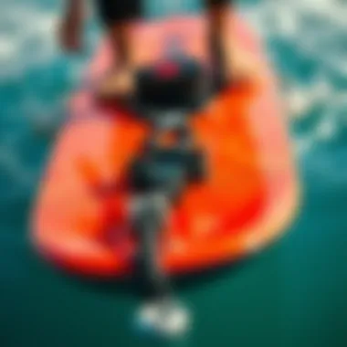 Cutting-Edge Technology of Wakeboards Close-up of advanced technology integrated into a wakeboard