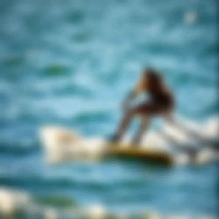 An Axis foil board in action on water, demonstrating its performance