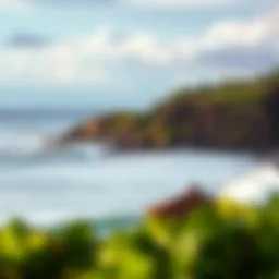 Stunning Bali coastline with perfect waves