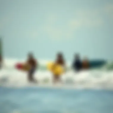 Surf Culture in Bali: A Community Experience Group of surfers enjoying a day at a popular surf spot