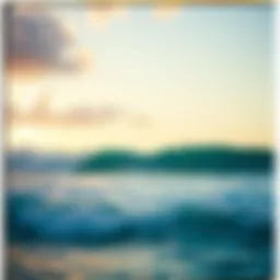 A tranquil surf spot in Honolulu with gentle waves perfect for beginners