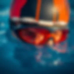 Close-up of high-quality swimming goggles designed for comfort and fit.