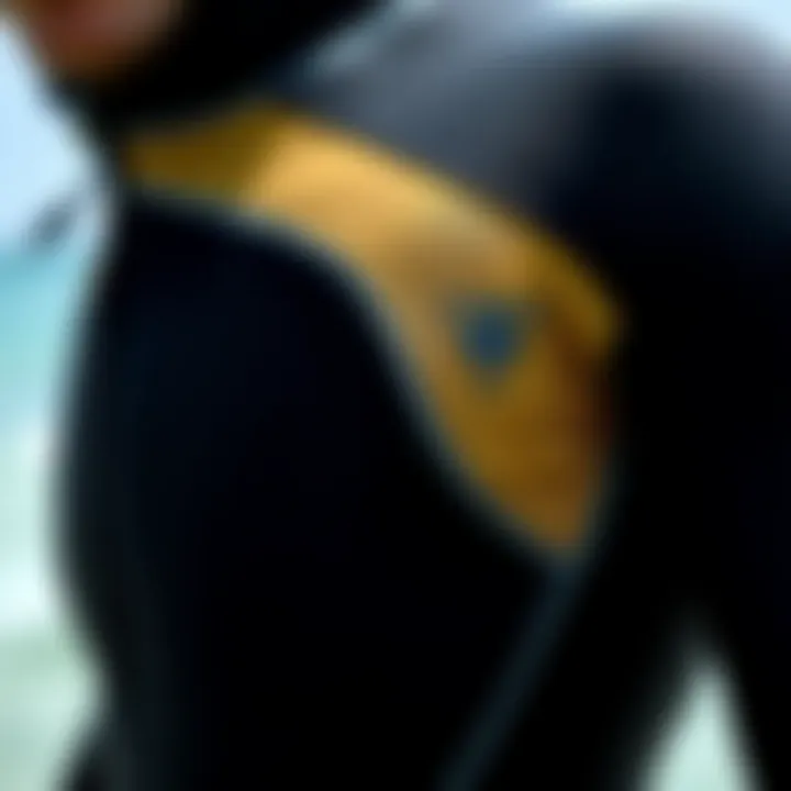 Innovative Wetsuit Material and Technology Close-up of wetsuit material showcasing advanced technology