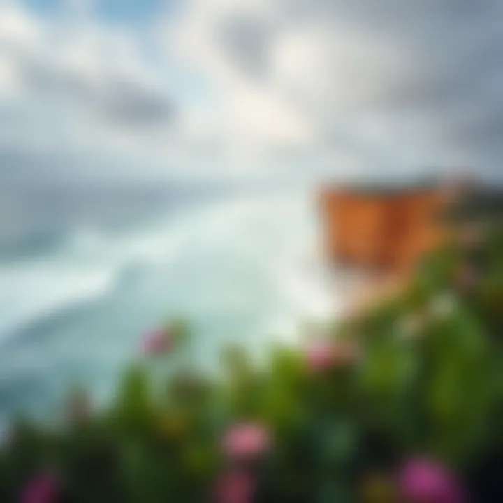 Serene coastline with perfect surf conditions