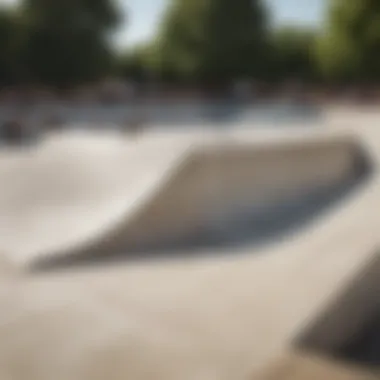 The architectural layout of a Braille skate park emphasizing accessibility.