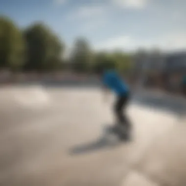 A group of individuals enjoying a Braille skate park experience.