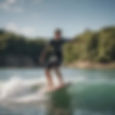 Demonstration of advanced surfing techniques at BSR Cable Park