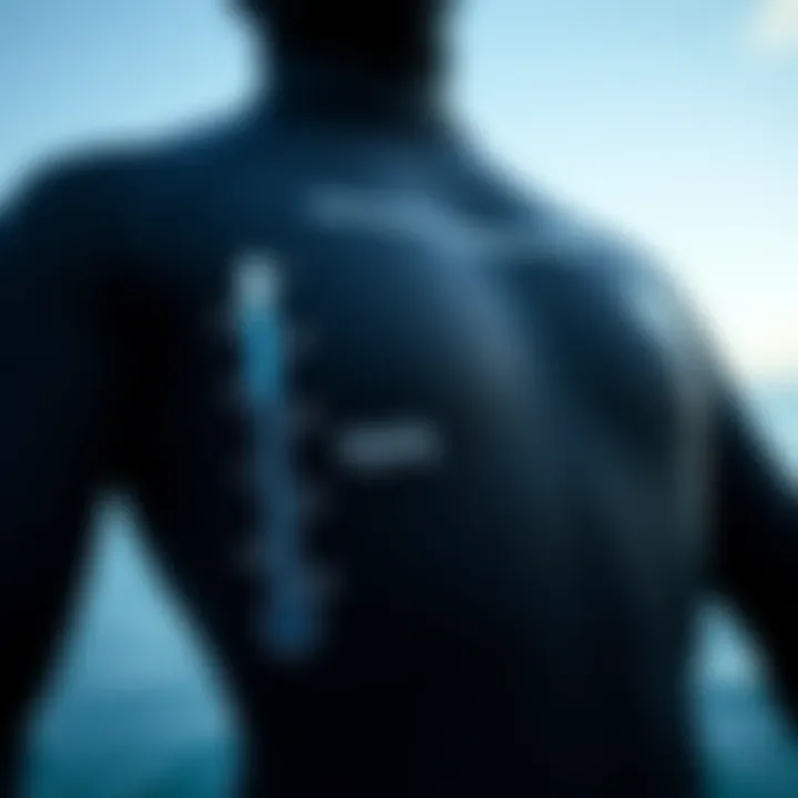 Illustration depicting various temperature ranges for wetsuit usage