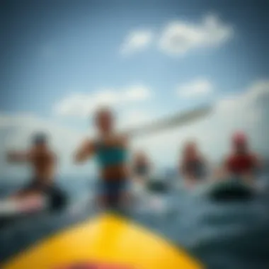 Group of paddlers enjoying a day out on the water