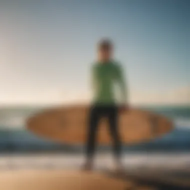 Sustainable Surfboard Manufacturing Eco-friendly surfboard manufacturing process highlighting sustainability efforts.