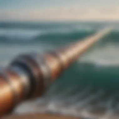 Construction Features of the Penn Prevail II Surf Rod Detailed view of the Penn Prevail II Surf Rod showcasing its construction