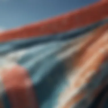 Close-up of fabric technology used in Billabong swim trunks