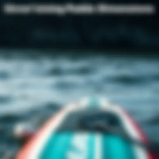 Visual representation of paddle board dimensions