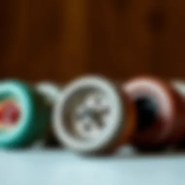 Materials for Longboard Wheels Close-up of longboard wheels made from different materials