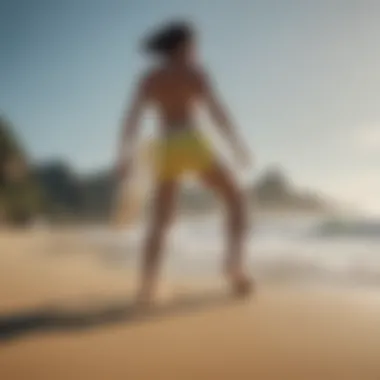 The Iconic Da Hui Shorts Classic Da Hui shorts showcased on a sandy beach