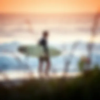 Natural Indicators of Wind Direction Surfer observing wind direction using natural indicators