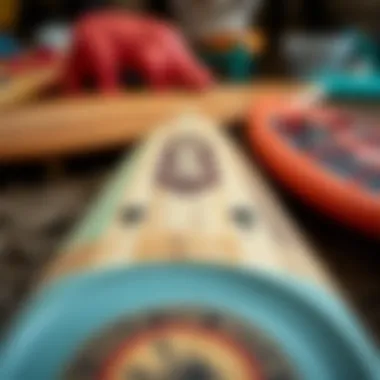 Detailed view of eco-friendly materials used in boogie board construction