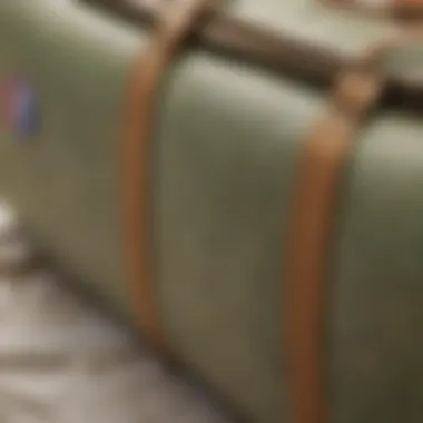 Eco-Friendly Materials for Surfboard Bags Close-up of eco-friendly materials used in surfboard carry bags