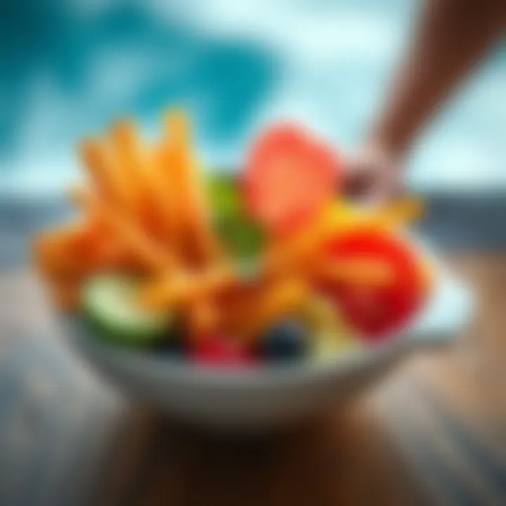 Nutritional meal plan supporting lung health for surfers