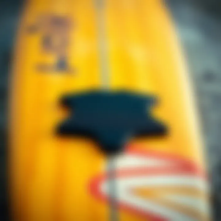 High-Quality Skimboard Stomp Pad Close-up view of a high-quality skimboard stomp pad on a skimboard