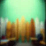 Diverse longboard types displayed on a vibrant background