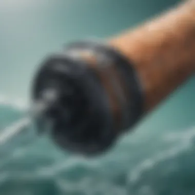 Advanced Material Technology in ODM DNA Surf Rods Close-up of an ODM DNA surf rod showcasing advanced material technology.