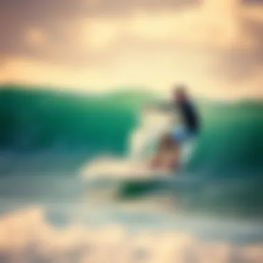 Aerosurf Board in Action Aerosurf board gliding effortlessly over waves