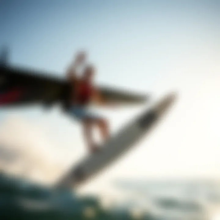 Thrill of Aerosurfing Surfer experiencing the thrill of aerosurf technology