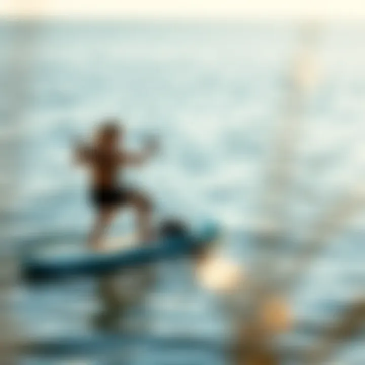 A paddler enjoying a serene moment on a battery powered board