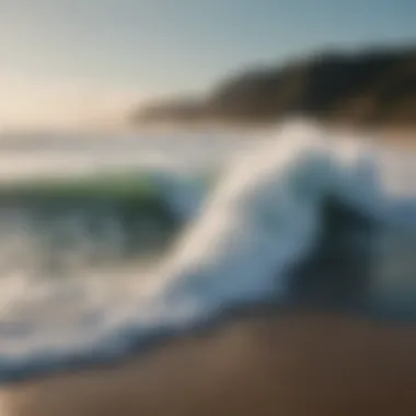 Waves crashing on a pristine beach