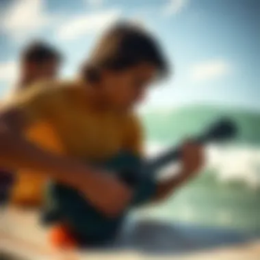 Choosing the Perfect Uke for Surfing A surfer selecting the right uke for their needs