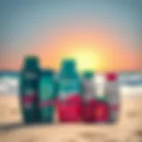 Garnier Surf Hair product lineup against a vibrant beach backdrop
