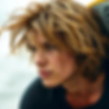 Textured Surf Hair Inspiration Surfer showcasing tousled, textured hair after using Garnier products