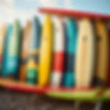 Innovative Designs of Hurley Surfboards A vibrant surfboard collection showcasing Hurley's innovative designs