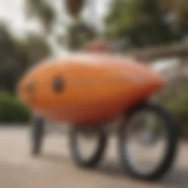 Versatile Design of Surfboard Bike Trailers Innovative surfboard bike trailer design showcasing versatility