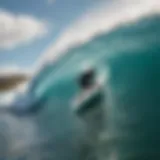 Surfer riding a wave in Kailua