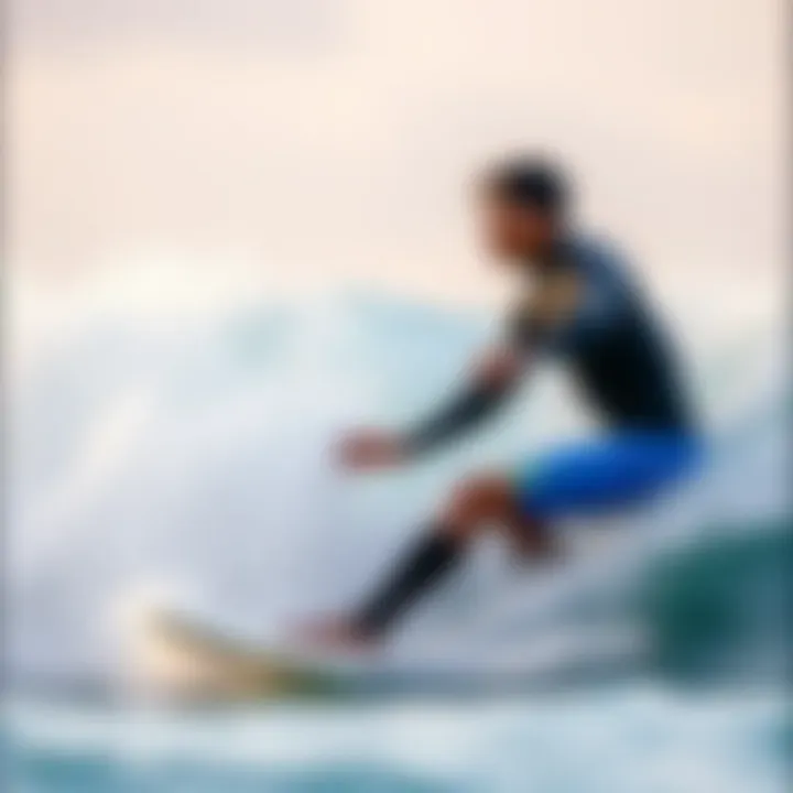 Professional surfer demonstrating the performance of Makapu'u fins in action