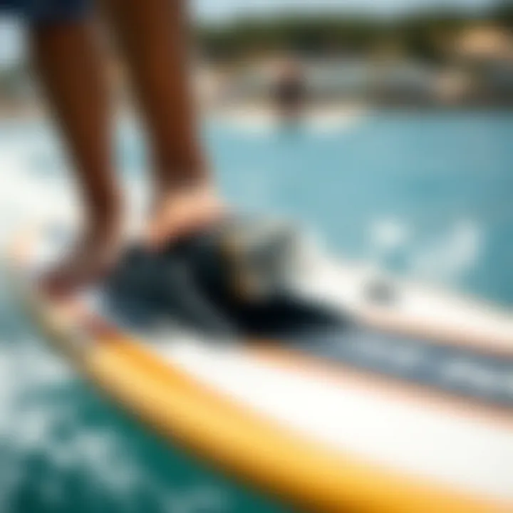 Close-up of the mechanics of a mini hydrofoil