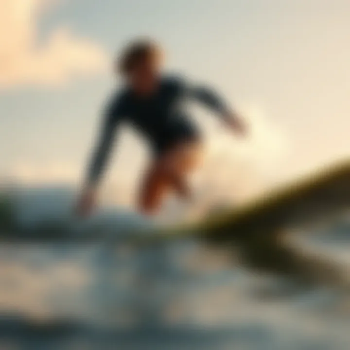 Surfing Techniques with Morey Boogie Boards An expert surfer demonstrating techniques on a Morey boogie board in action.