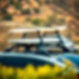 Diverse roof rack types for surfboards