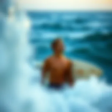 Harmony Between Surfing and Sound Surfer enjoying the sound of the ocean