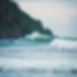 A serene beach with gentle waves perfect for beginners