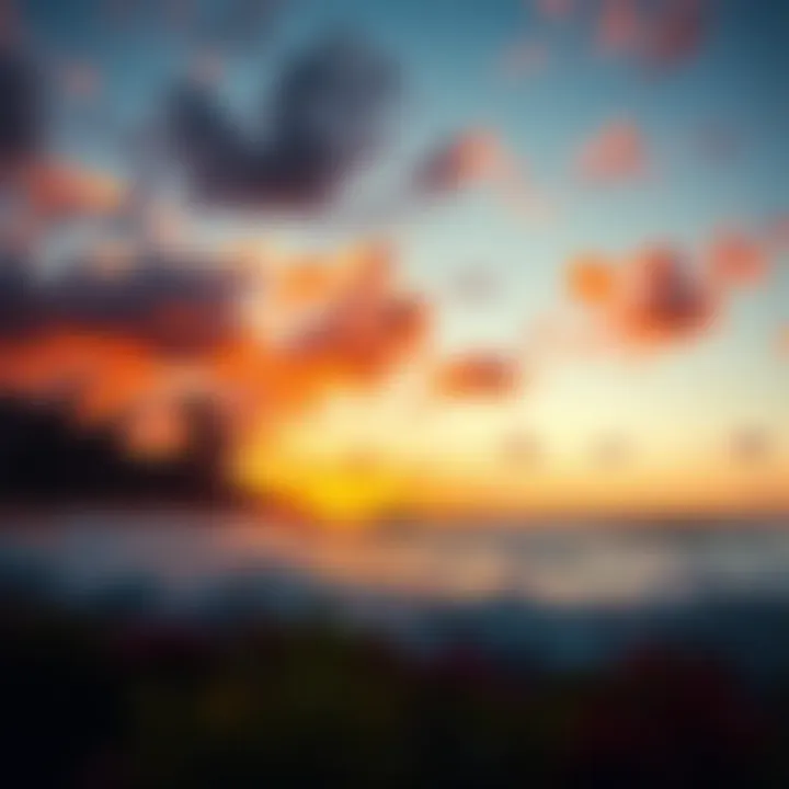 Sunset Serenity at Pipeline Beach A vibrant sunset view over Pipeline beach