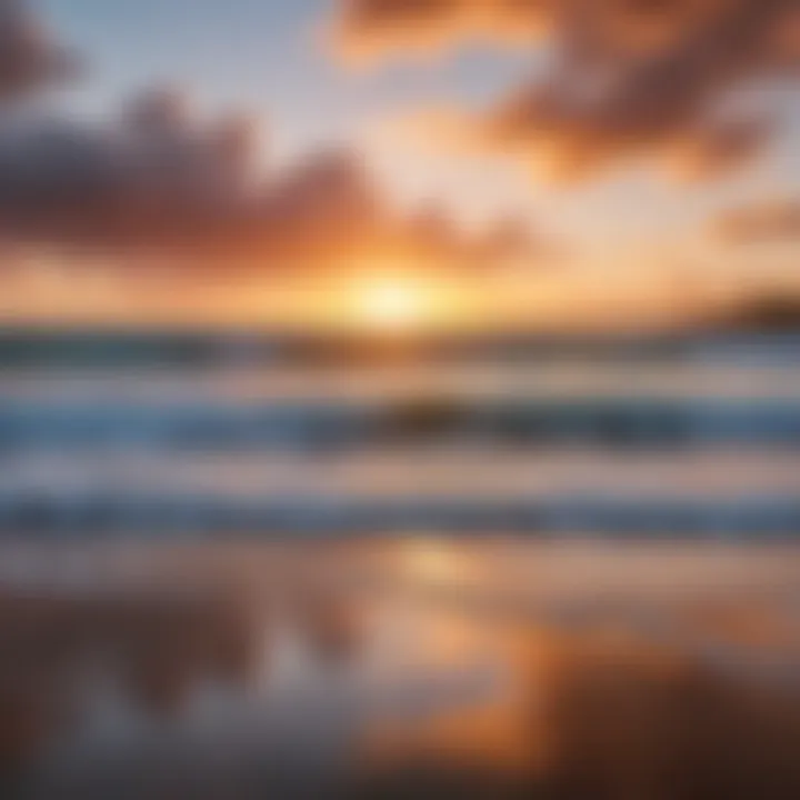 A serene sunset view over Poipu Beach