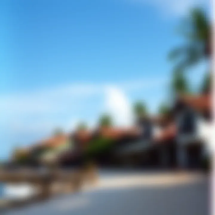 A picturesque coastal village reflecting local culture near a surf beach