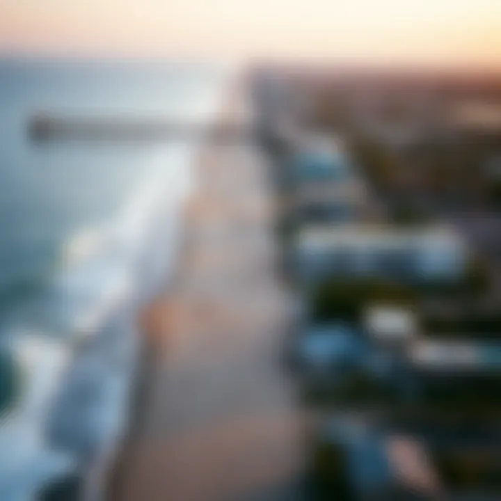 Huntington Beach Aerial View Aerial shot of the iconic Huntington Beach with vibrant surf culture