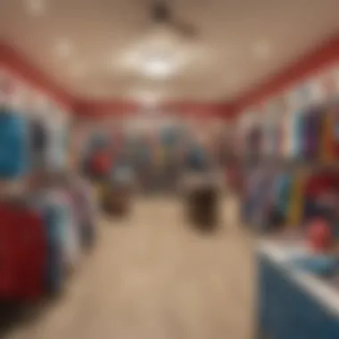 Interior Ambiance of Ron Jon Surf Shop Vibrant interior of Ron Jon Surf Shop filled with beachwear and accessories